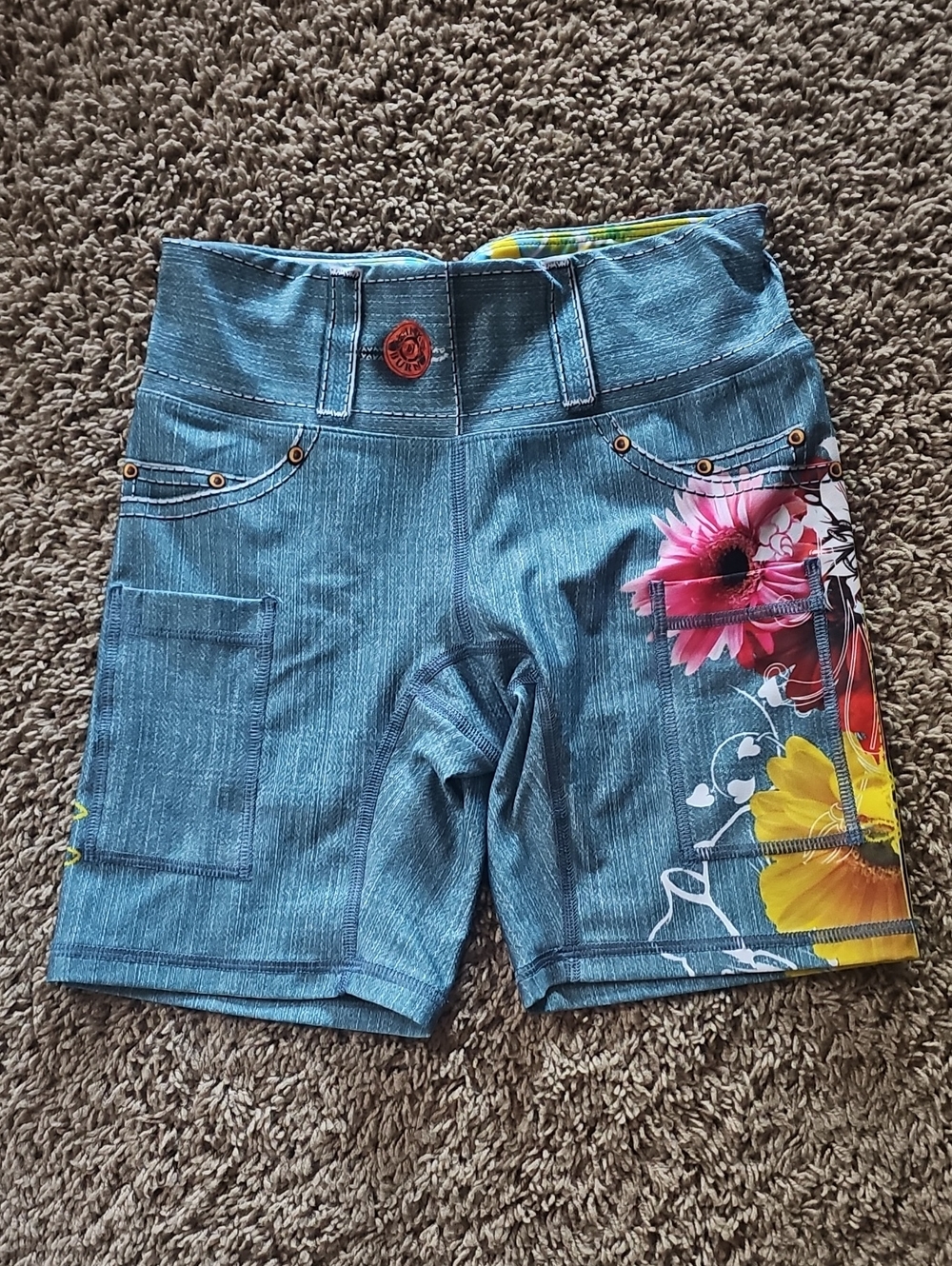 Inknburn Wildflower Denim-look Shorts Size 0
